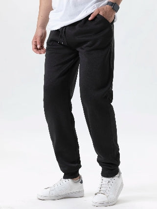 Mens Casual Pants Autumn Winter Fleece Sweatpants Elastic Waist Sport